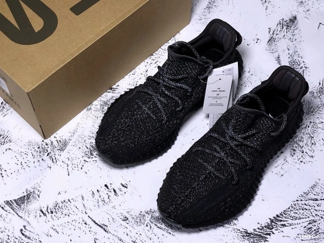 (Reflective) Adidas V2 Boost 350 Static FU9007 Black Yeezy - 0807